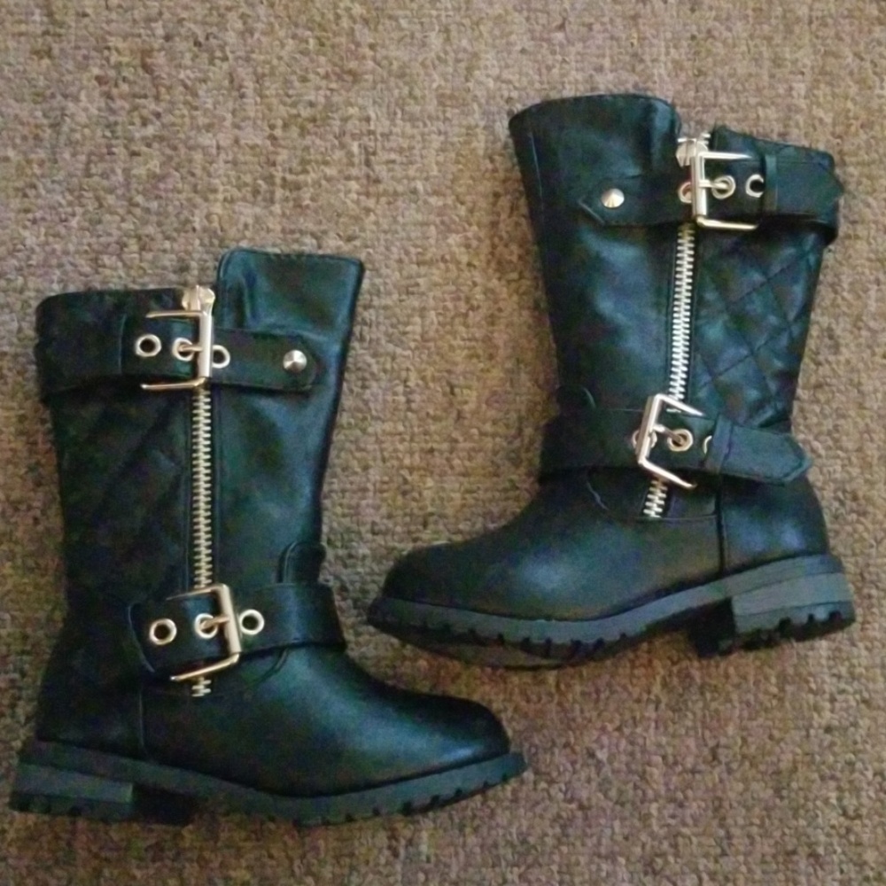 Little Girls Link Biker Boots